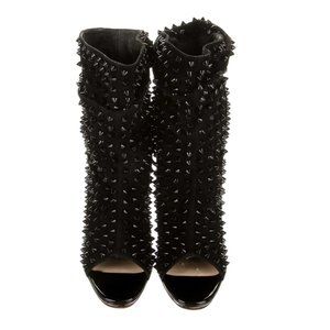 CHRISTIAN LOUBOUTIN Suede Studded Accents Lace-Up